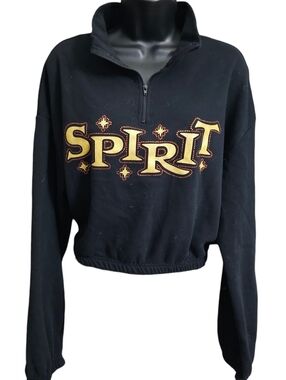 Spirit Halloween Cropped Half-Zip Sweatshirt